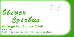 oliver czirbus business card